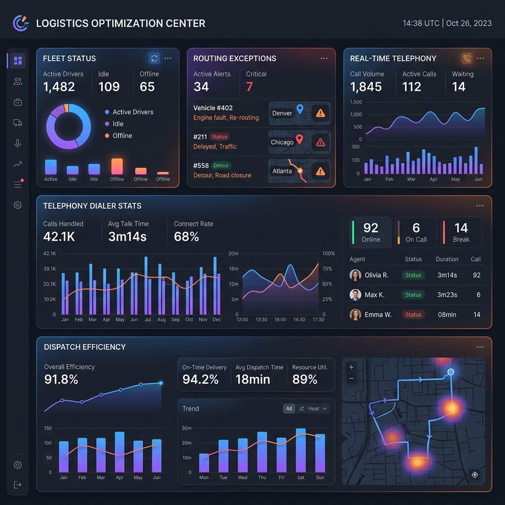Real-Time Logistics Monitoring Dashboard & AI Dispatch Insights